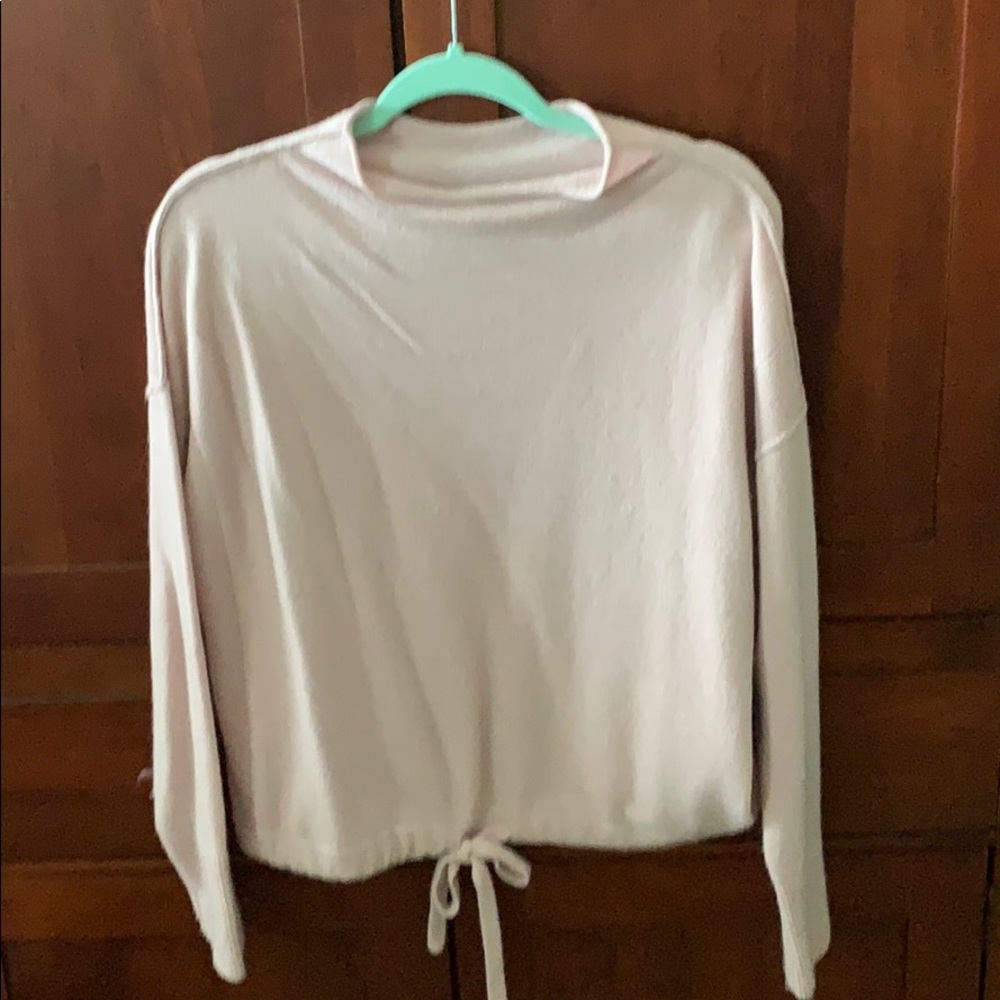 Athleta Pink Cashmere Cowl Neck Sweater sz Medium